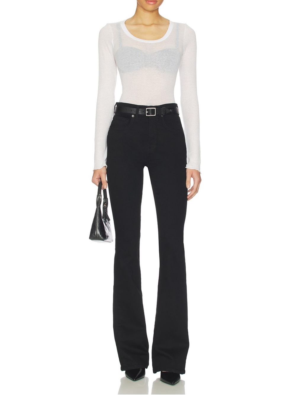 Veronica Beard Beverly Skinny Flare Jeans Black 26/2
